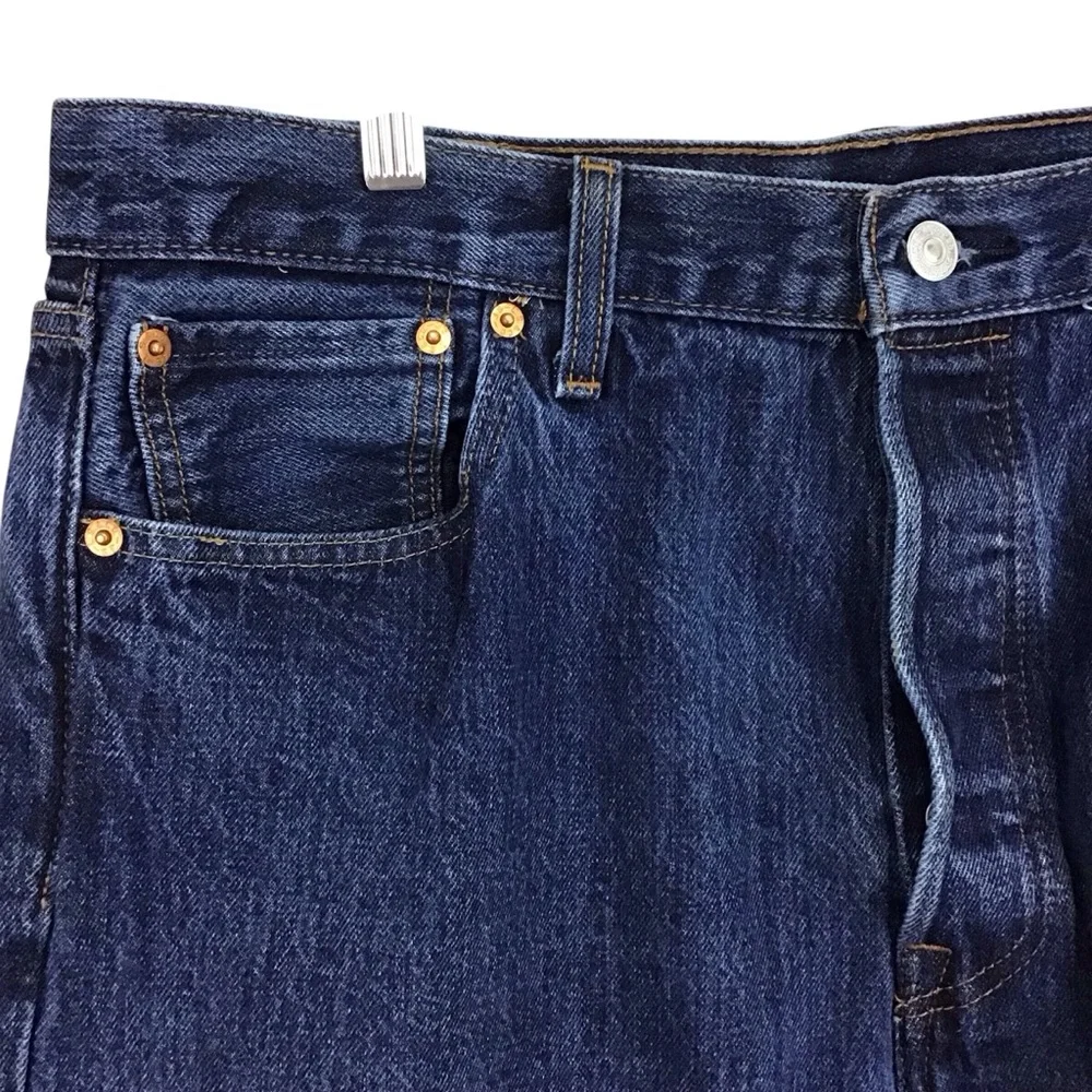 Levi's 501 Button Fly Jeans Dark Wash Straight Men's 36 X 32